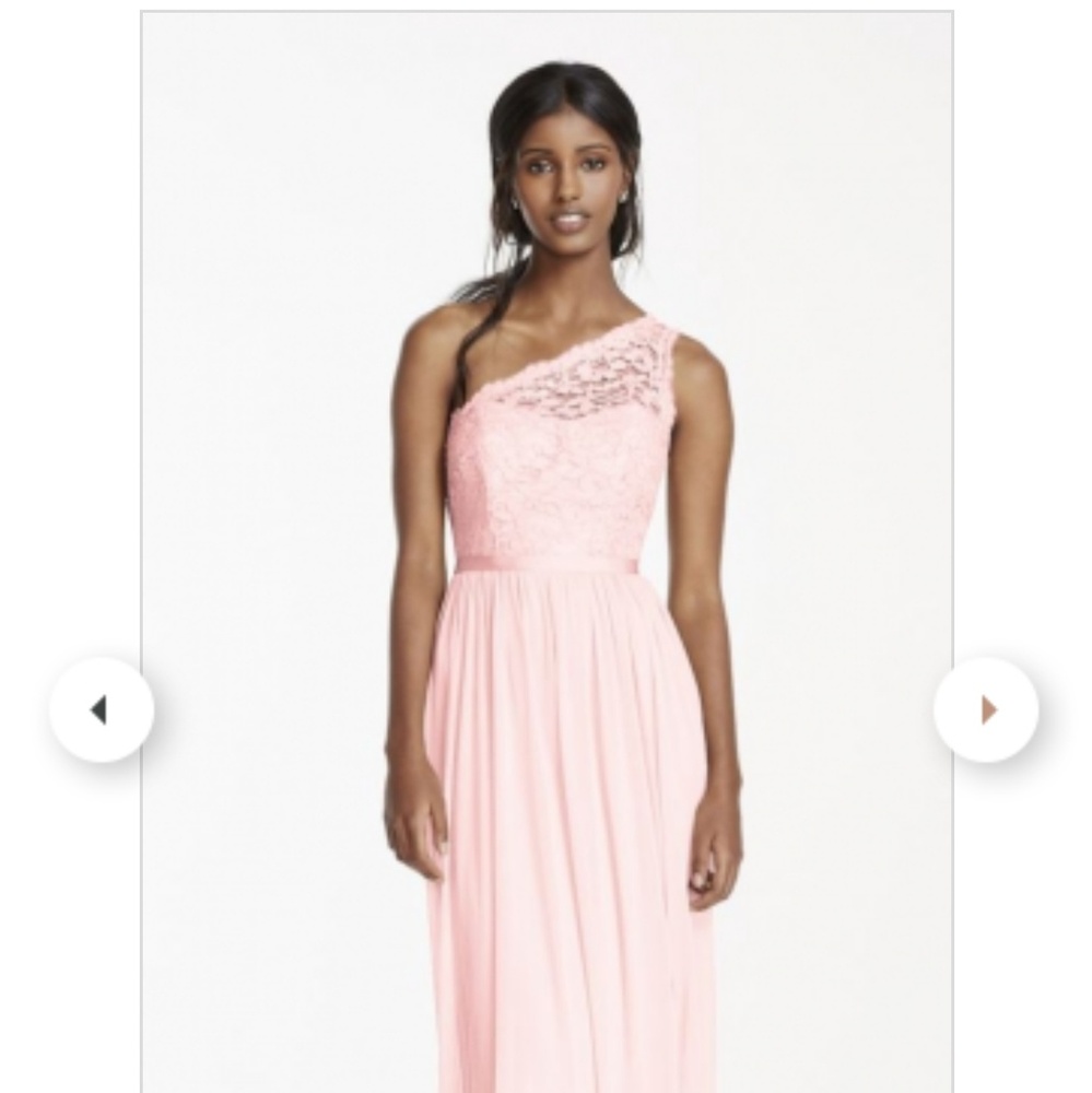 David's Bridal Pink Petal Dress